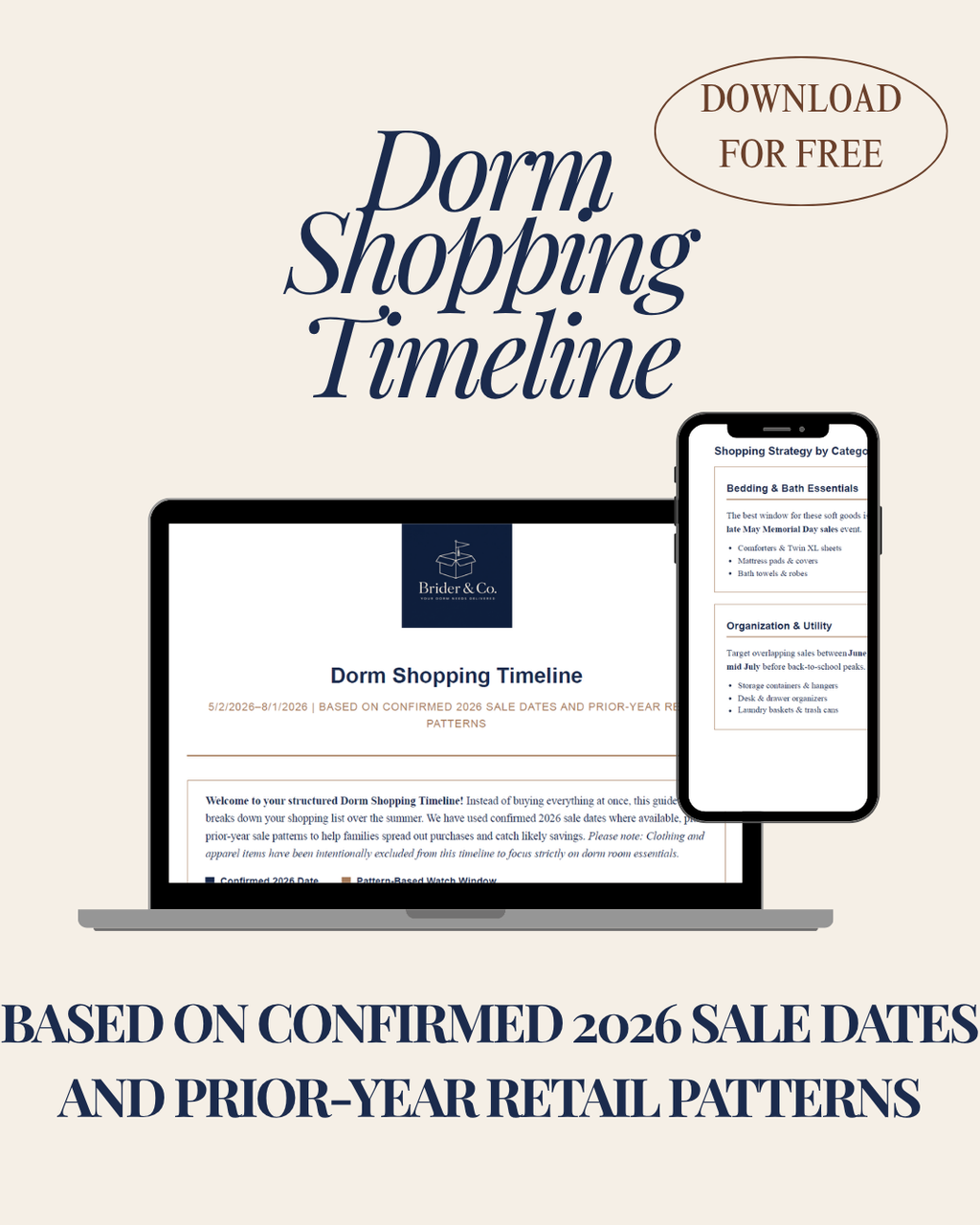 Dorm Shopping Timeline 2026
