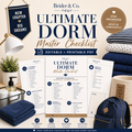 The Brider&Co  Ultimate Dorm Master Checklist